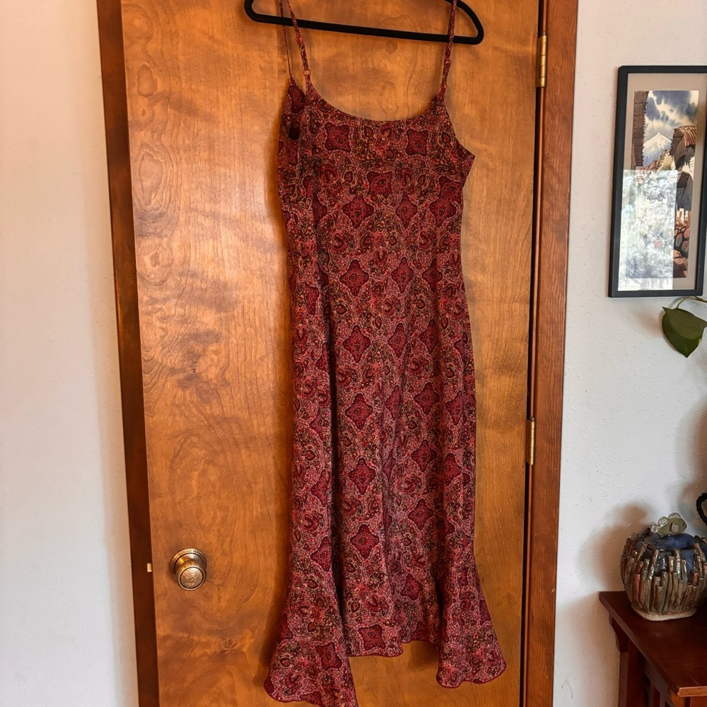 Vintage 90s DBY Ltd. Pink Paisley Women's Dress - Picture 8 of 12
